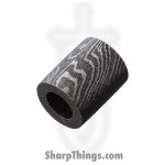 Damascus - DA05 - Straight Barrel Bead - Damascus - Black White