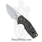Fox Knives - FOX526TCB - Suru Titan - Folding Knife - M390 Satin Drop Point - CF Titanium - Black