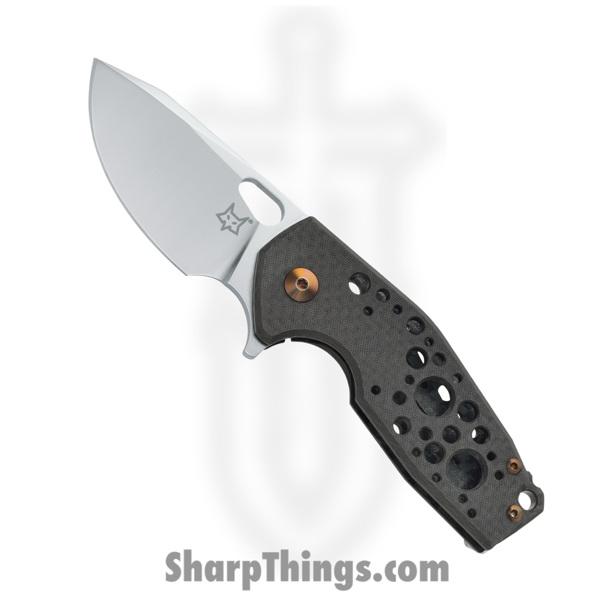 FOX526TCB_1 Fox Knives - FOX526TCB - Suru Titan - Folding Knife - M390 Satin Drop Point - CF Titanium - Black - Image 1