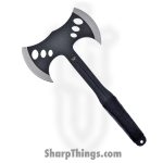 Frost Cutlery - FTX60B - Axe Cord Wrap - Stainless Two Tone - Paracord Wrapped Stainless - Black