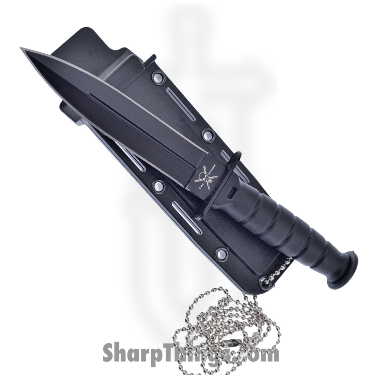 FTX68B_1 Frost Cutlery - FTX68B - Tac Xtreme Neck Knife - Fixed Blade Knife - Stainless Coated Dagger - ABS - Black - Image 1
