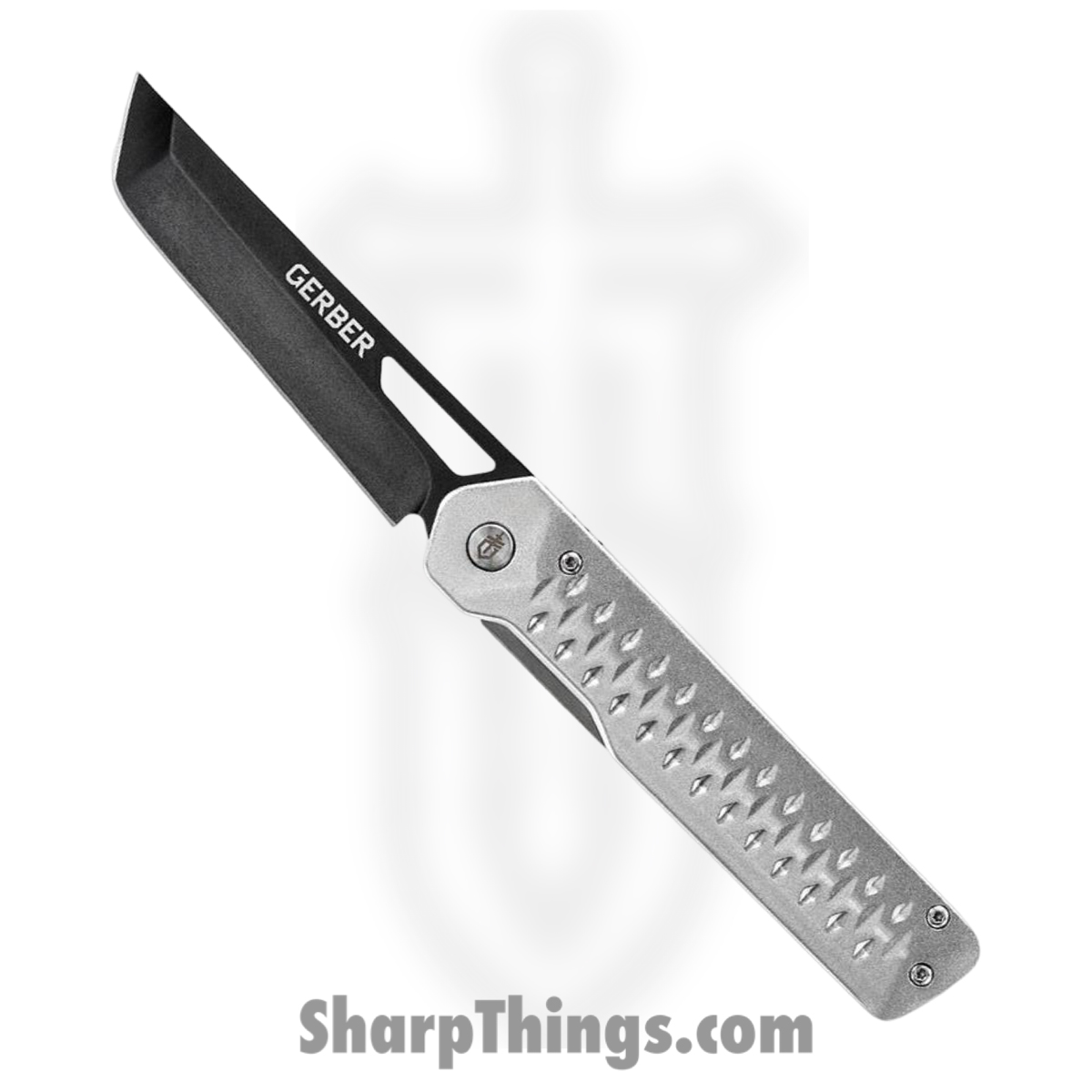 G1689_1 Gerber - G1689 - Ayako - Folding Knife - 7Cr17MoV Coated Tanto - Aluminum - Grey - Image 1