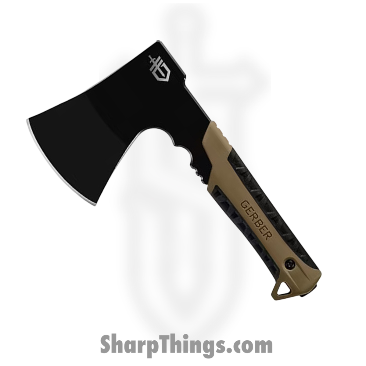 G3783_1 Gerber - G3783 - Bushcraft Hatchet - Stainless Coated - Rubberized Synthetic - Coyote Brown - Image 1