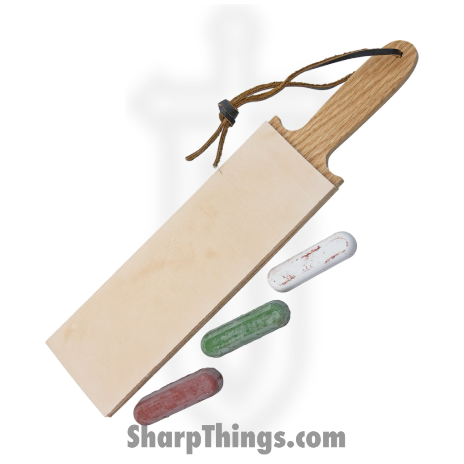 GG25DSLSC_1.jpg Garos Goods - GG25DSLSC - 2.5inch Paddle Strop with Compound - Red Oak Leather - Tan - Image 1