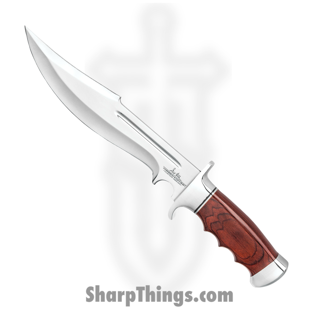 GH5068_1 Gil Hibben - GH5068 - Legionnaire Bowie II - Fixed Blade Knife - 7Cr17MoV Polished Clip Point - Pakkawood - Brown - Image 1
