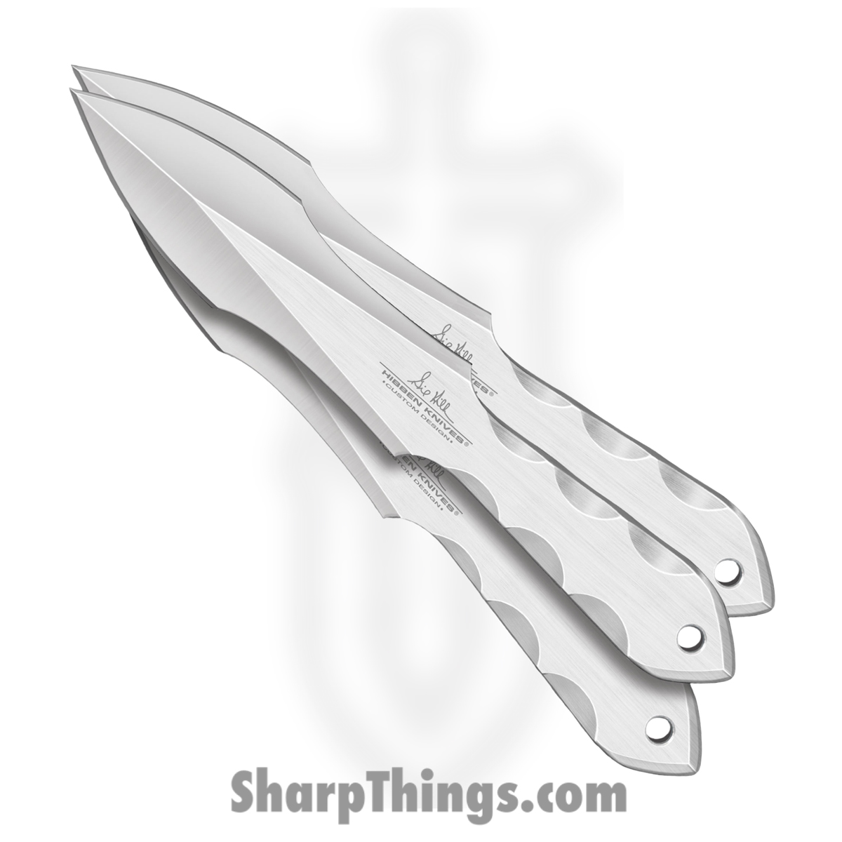 GH5071_1 Gil Hibben - GH5071 - 3 Piece Gen-X Throwing Set - Fixed Blade Knife - 3Cr13 Satin Dagger - Natural - Image 1