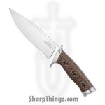 Gil Hibben - GH5077 - Tundra Hunter - Fixed Blade Knife - 420HC Satin Drop Point - Micarta - Black Brown