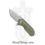 Kubey - KUB203E - Campe Nest - Folding Knife - D2 Sand Blast Tanto - G10 - Green