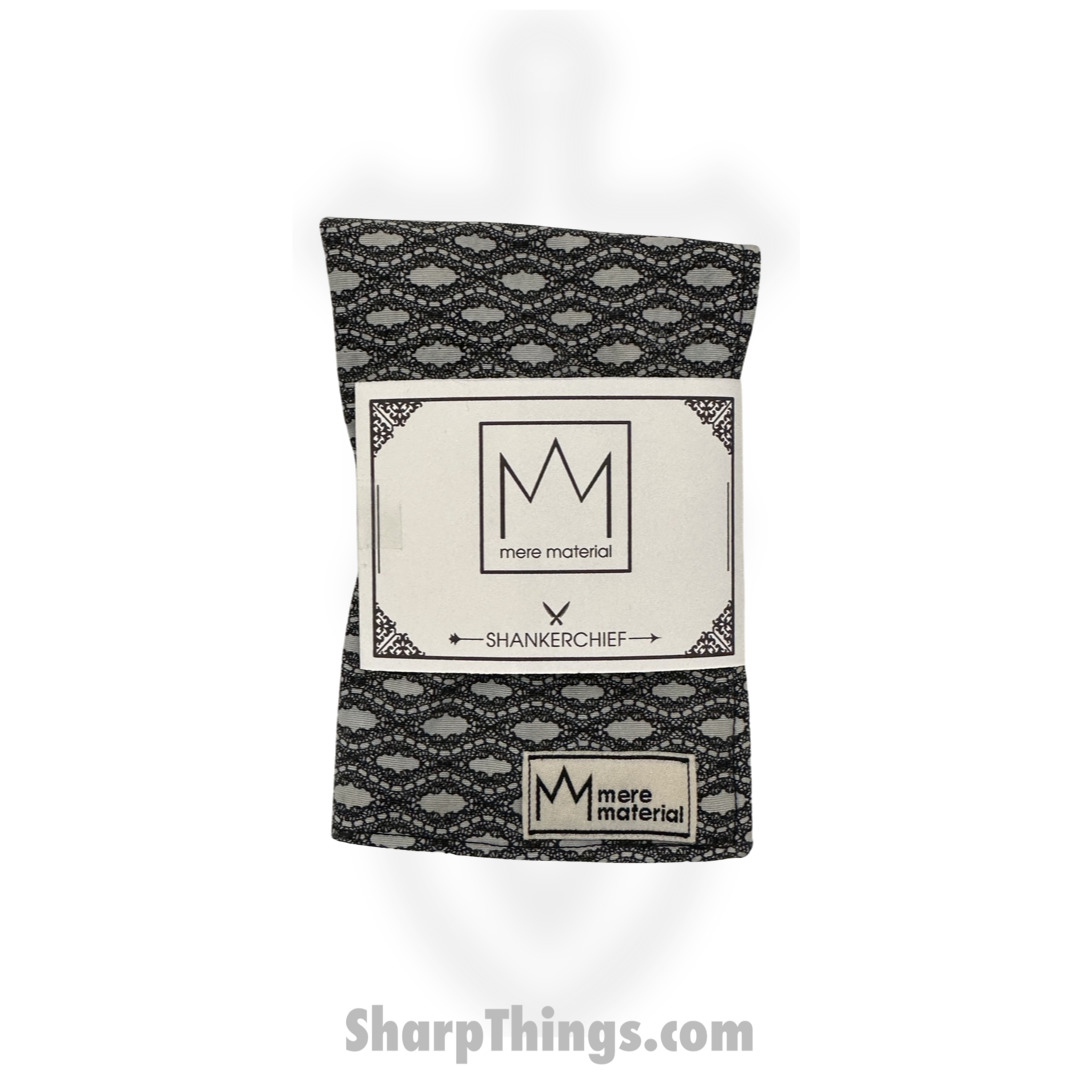 MM0022_1.jpg Mere Material Shankerchief - MM0022 - Handmade Handkerchief - Gray Shield - Image 1