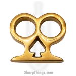 VOC - TF-220-BRA - Ace of Spades Two Finger Brass Knuckle Duster - Gold
