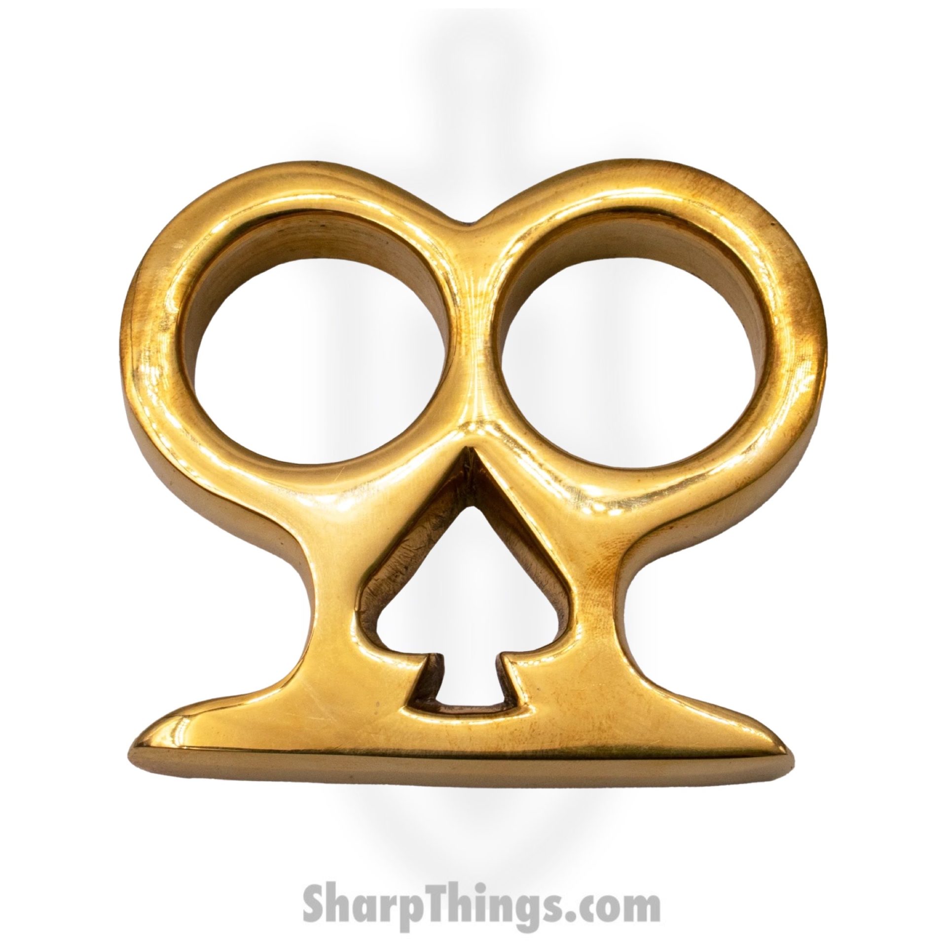 TF-220-BRA_1.jpg VOC - TF-220-BRA - Ace of Spades Two Finger Brass Knuckle Duster - Gold - Image 1