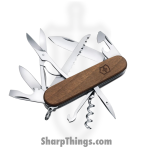 Victorinox - VN1371163X4 - Huntsman - Folding Knife - Stainless Polished Multi - Walnut - Brown
