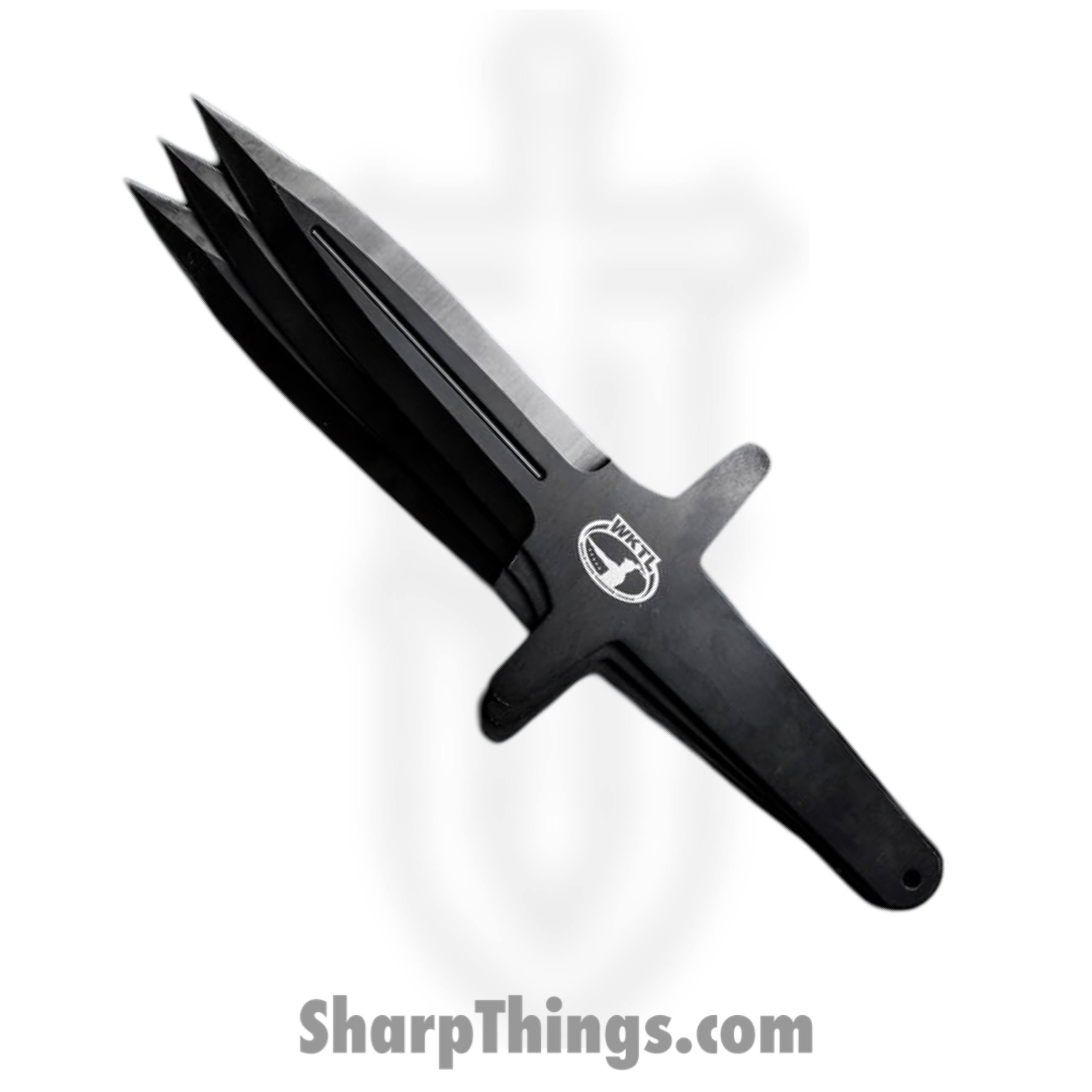 WKTL003_1.png World Knife Throwing League - WKTL003 - Merlin Throwing Knife (Set of 3) - Fixed Blade Knife - 3Cr13 Black Dagger - 3CR13 Stainless - Black - Image 1
