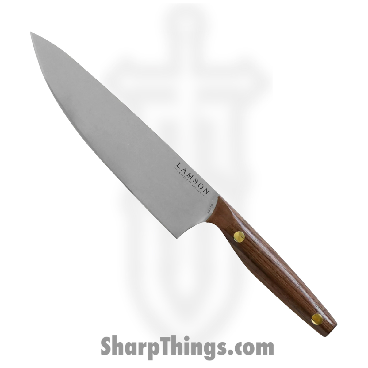 56510_1 Lamson - 56510 - 8" Vintage Chef's Knife - 12C27 Polished - Walnut - Brown - Image 1