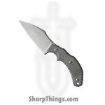 Bastinelli Creations - BAS255 - The Foreigner - Fixed Blade Knife - M390 Stonewash Modified Sheepsfoot - Canvas Micarta - Black