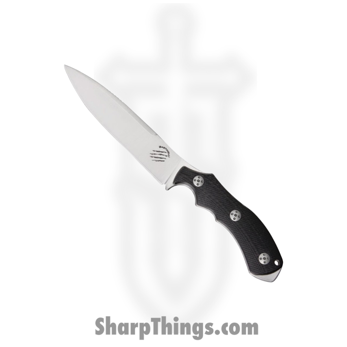 BASRL_1 Bastinelli Creations - BASRL - RED Raptor Seen In Lucy Movie - Fixed Blade Knife - D2 Stonewash Full Tang - G10 - Black - Image 1