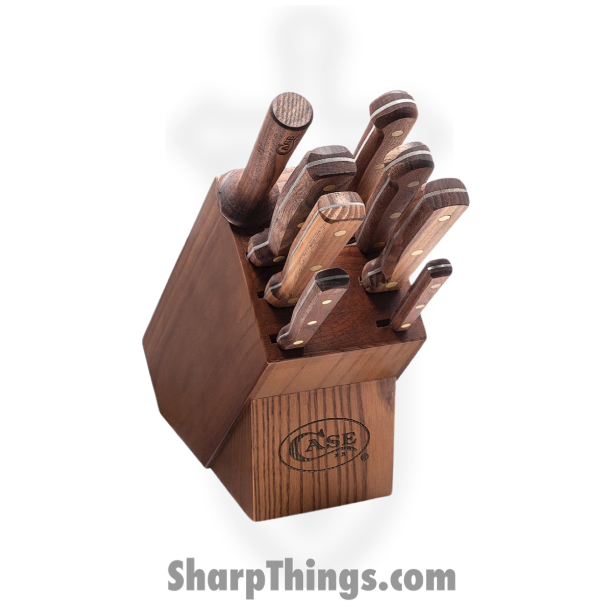 CA10249_1 Case Cutlery - CA10249 - Kitchen Set - Fixed Blade Knife - Stainless Mirror Polish - Walnut - Brown - Image 1