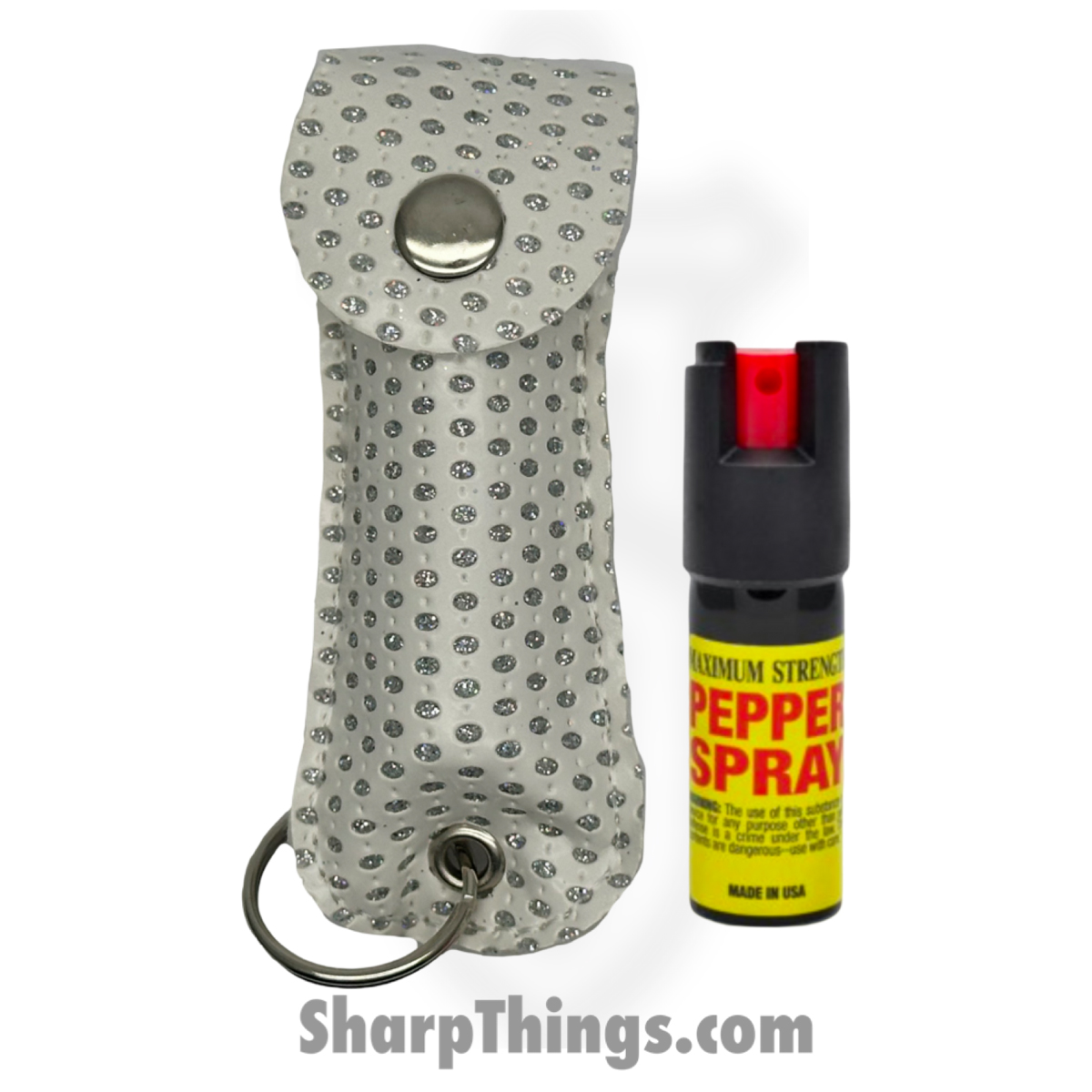 CH-31WB_1 CHEETAH - CH-31WB - 1/2 Ounce Pepper Spray - White Bling - Image 1
