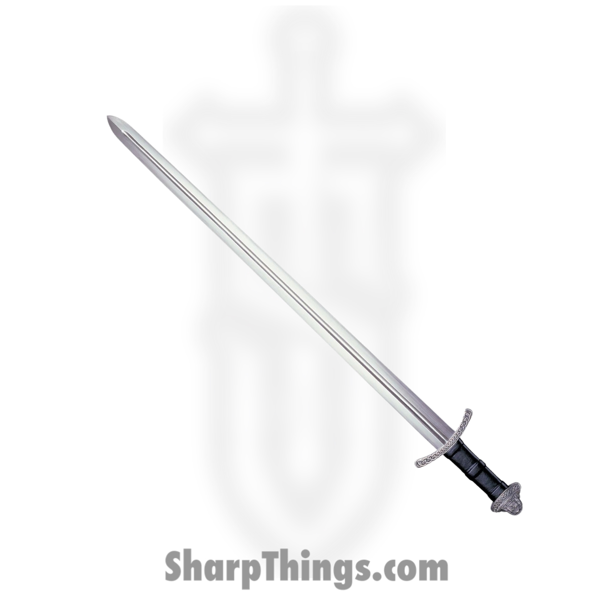 CS88VS_1 Cold Steel - CS88VS - Viking Sword - Fixed Blade Knife - 1055 Polished - Leather Wrapped - Black - Image 1