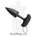Cold Steel - CS92FPB - FGX Push Blade II - Fixed Blade Knife - Griv-Ex Black Dagger - Griv-Ex with Kray-Ex Grip - Black