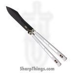 EOS - EOS106 - Trident - Balisong - CPM S30V Coated Modified Drop Point - Titanium - White