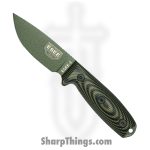 ESEE - ES3PMOD003 - Model 3 3D - Fixed Blade Knife - 1095HC Coated Drop Point - G10 - Black Green