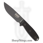 ESEE - ES4PTGB - Model 4 - Fixed Blade Knife - 1095HC Coated Drop Point - G10 - Gunsmoke