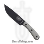 ESEE - ES6HM - Model 6 - Fixed Blade Knife - 1095HC Coated Drop Point - Micarta - Green Black
