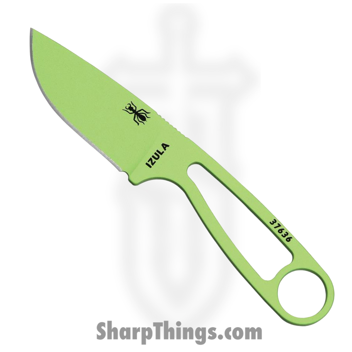 ESIZVGKIT_1 ESEE - ESIZVGKIT - Izula with Kit - Fixed Blade Knife - 1095HC Coated Drop Point - Skeletonized - Venom Green - Image 1