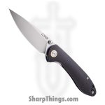 CJRB - J1912BKC - Feldspar - Folding Knife - D2 Stonewash Drop Point - G10 - Black