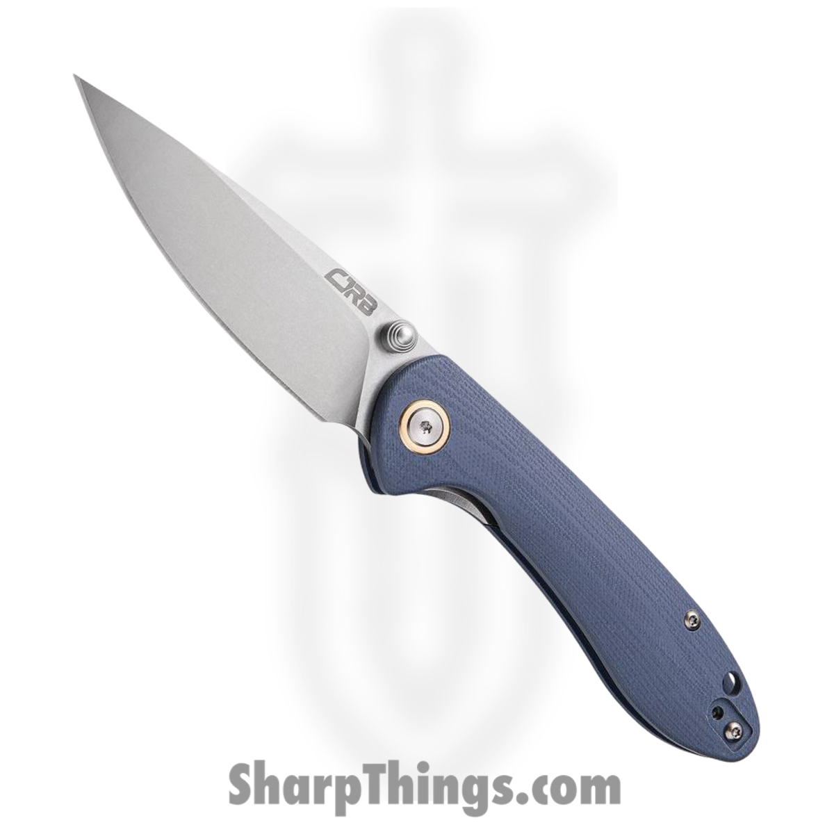 J1912SGYC_1 CJRB - J1912SGYC - Small Feldspar - Folding Knife - D2 Stonewash Drop Point - G10 - Blue Gray - Image 1