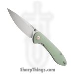 CJRB - J1912SNTG - Small Feldspar - Folding Knife - D2 Stonewash Drop Point - G10 - Jade