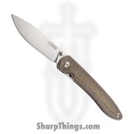 CJRB - J1917ODG - Ria - Folding Knife - AR-RPM9 Satin Drop Point - Micarta - OD Green