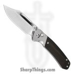 CJRB - J1942EBN - Pyrite - Folding Knife - AR-RPM9 Satin Bowie - Ebony - Brown