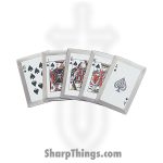 BladesUSA - JL-SS5B - Royal Flush Throwing Spades Card Set - Fixed Blade Knife - 3Cr13 SS - Stainless Steel - Multi
