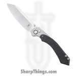 Kizer Cutlery - KI4626A1 - Clairvoyant - Folding Knife - S35VN Stonewash Sheepsfoot - Titanium Carbon Fiber - Black
