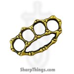 PTC - KN-15-CPA - "Bones" Heavy Duty Knuckles - Brass - Gold