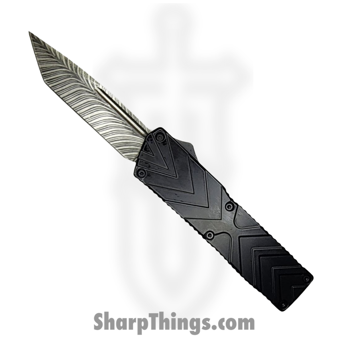 OTF208_1 VOC - OTF208 - Medium - OTF Auto - 440 SS Coated Tanto - Aluminum - Black - Image 1