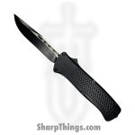 VOC - OTF932 - Large - OTF Auto - 440 SS Two Tone Drop Point - Aluminum - Black