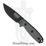 ESEE - RC3PMB - Model 3 - Fixed Blade Knife - 1095HC Coated Drop Point - Micarta - Black