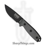 ESEE - RC3S - Model 3 P/S - Fixed Blade Knife - 1095 HC Coated Drop Point - Micarta - Black