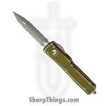 Microtech - 147-D12DOD - UTX-70 - OTF Auto - Elmax Apocalyptic Dagger - 6061-T6 Aluminum - Distressed OD Green