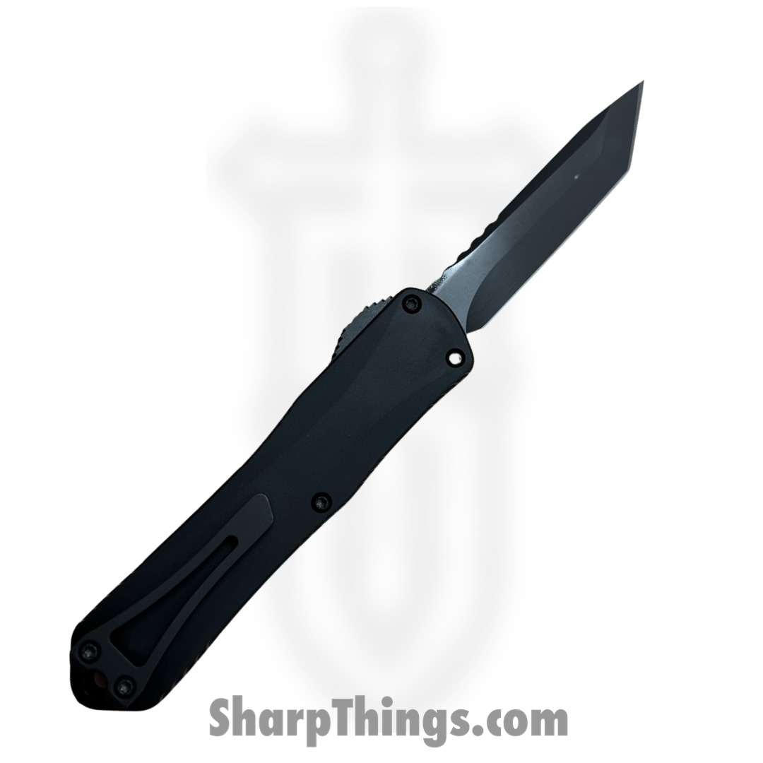 00573235-37aa-4f01-a12f-f8e8b175ebc6_H027-6A-PREDC_1.jpg Heretic Knives - H027-6A-PREDC - Manticore E - OTF Auto - Magnacut Coated Tanto - 6061-T6 Aluminum/Engraved Logo - Black/Red - Image 1