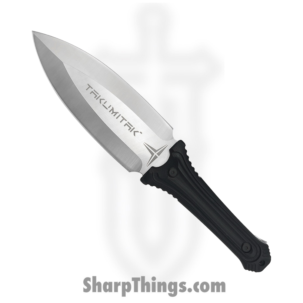 0079be03-431e-4942-9377-c45022ce1418_TKF203SL_1.jpg Takumitak - TKF203SL - Sentinel - Fixed Blade Knife - D2 Polished Spear Point - G10 - Black - Image 1