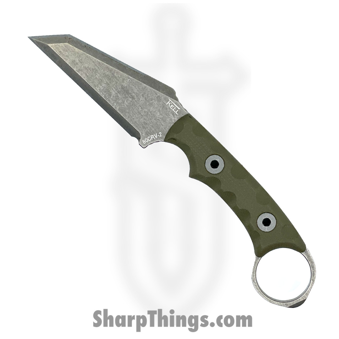 00846679-e833-416d-a6b1-791de035f4b9_NgtGrdODGG_1.jpg T.Kell Knives - NgtGrdODGG - Nightguard - Fixed Blade Knife - 80crv2 Nickle Boron Coated Rev Tanto - G10 - OD Green - Image 1