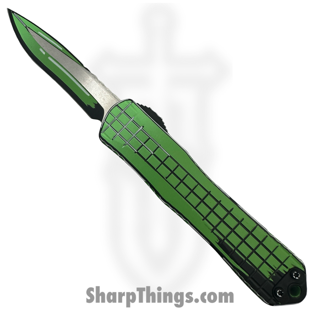 00d0c7bc-bbaf-451c-bd21-d07b743deac7_H029F-CS-TX_1.jpg Heretic Knives - H029F-CS-TX - Manticore-E - OTF Auto - CPM MagnaCut Coated Recurve - Toxic Green Cel Shade Grenade Grip Aluminum - Image 1