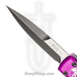 Microtech - 120-1VI - Ultratech - OTF Auto - Elmax, M390, 204P Two Tone Bayonet - 6061-T6 Aluminum - Violet