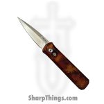 ProTech - 721 DF1 - Godson - Automatic Knife - 154CM Satin Spear Point - 6061-T6 Aluminum - Del Fuego Anodized