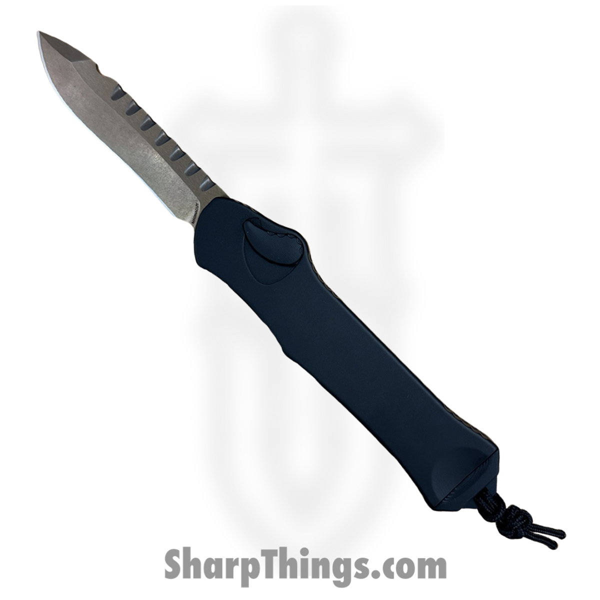 014bac66-58a0-4ea2-86a2-abd27c8f8569_H008-7A_1.jpg Heretic - H008-7A - Hydra - OTF Auto - CPM Magnacut Bronze - Recurve - Aluminum - Black - Image 1