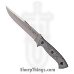 Tops - TPHAZENLG - Hazen Legion - Fixed Blade Knife - 1095 HC Blasted Hunters Point - Micarta - Black